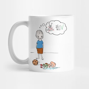 Boy and broken vase Mug